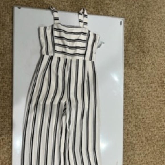 Soulmates Jumpsuit - Size L - Black and White Striped - Picture 1 of 5